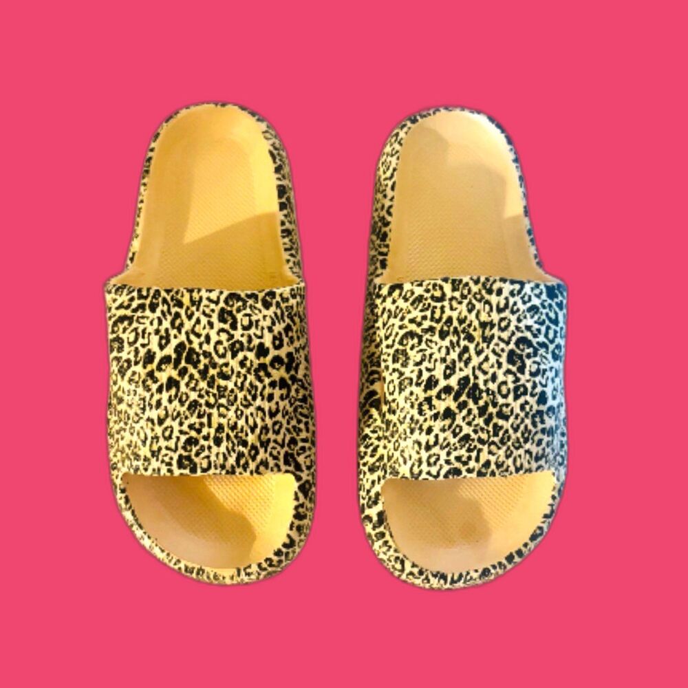 Women’s Leopard Print Rubber Slides - image 1